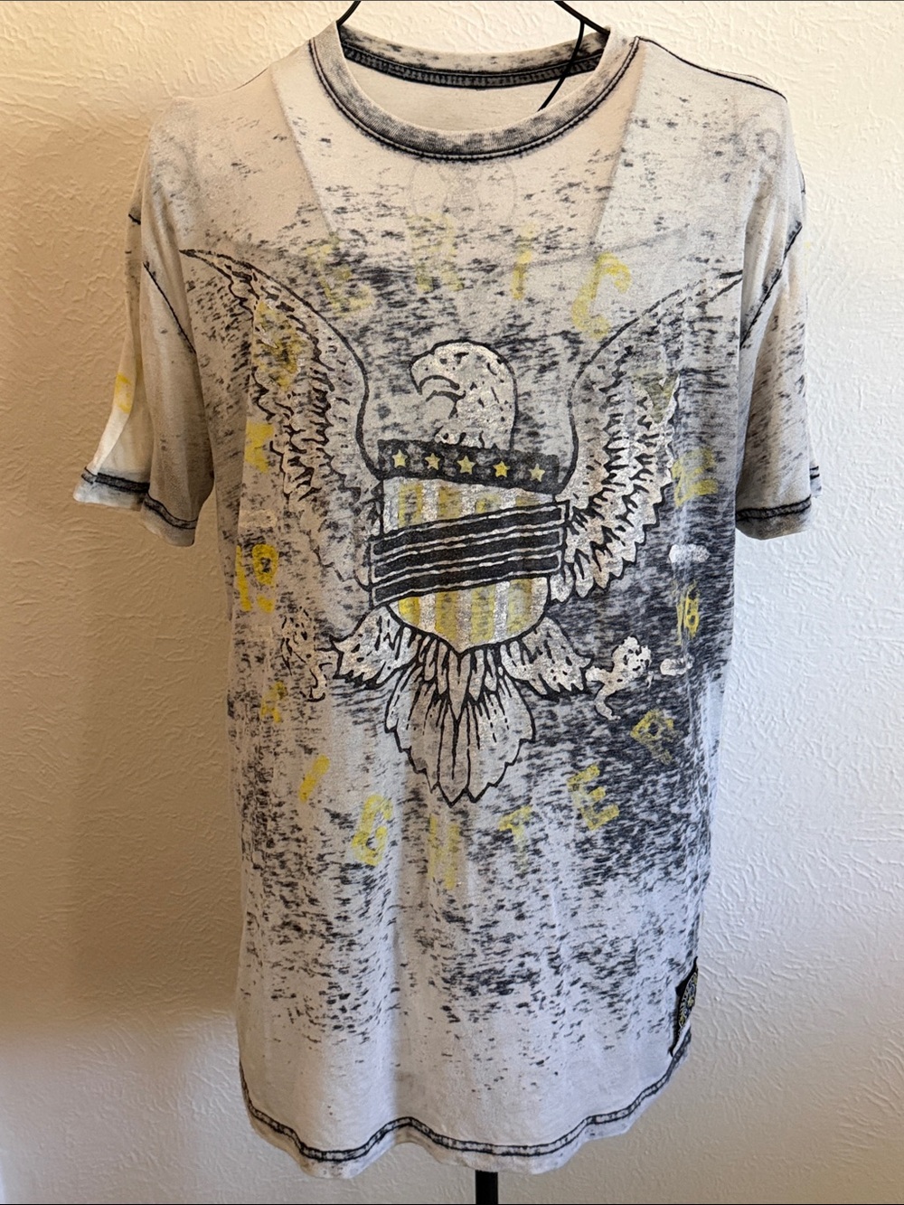 🦅🦅🦅BOGOHO🦅🦅🦅American Fighter Eagle Burnout Tee -L